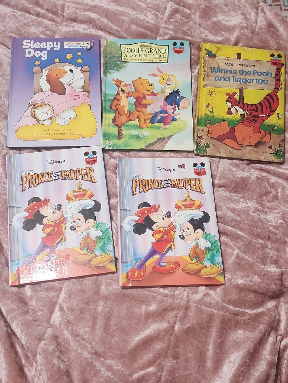 Disney Hardcover Storybook Set Of  5 Wonderful World Of Reading